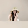 Women's summer sun protection and shade hats made of straw weaving, wide-brimmed fisherman's hats Specification image